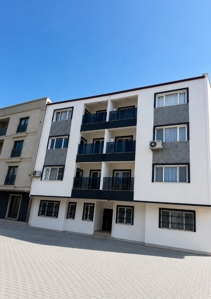 Moda Yapı Modern Beyaz Apartman Bloğu